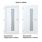 Preview: Haustür Aluminium RC2 OptiDoor Design 30220D Holzdekor Cottage / Anthrazitgrau 7016