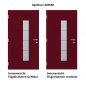 Preview: Haustür Aluminium RC2 OptiDoor Design 30555D Weinrot 3005