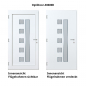 Preview: Haustür Aluminium RC2 OptiDoor Design 30600D Holzdekor Rustikal / Anthrazitgrau 7016