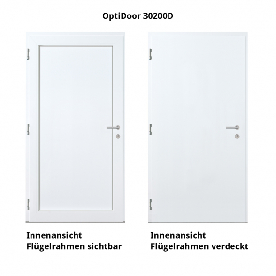 Haustür Aluminium RC2 OptiDoor Design 30200D Tiefschwarz 9005