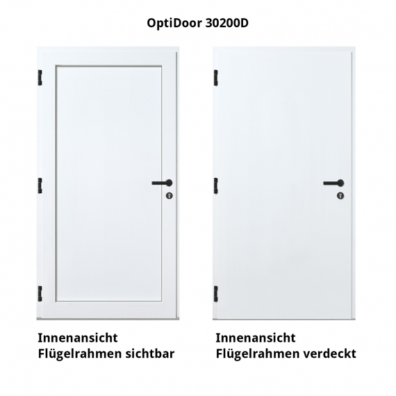 Haustür Aluminium RC2 OptiDoor Blackline 30200D Tiefschwarz 9005