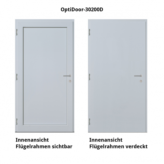 Haustür Aluminium RC2 OptiDoor Design 30200D Weißaluminium 9006