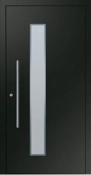 Haustür Aluminium RC2 OptiDoor Design 30220D Tiefschwarz 9005