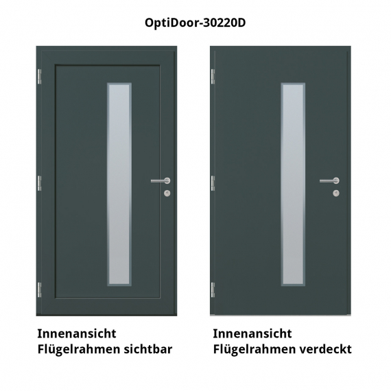 Haustür Aluminium RC2 OptiDoor Design 30220D DB 703