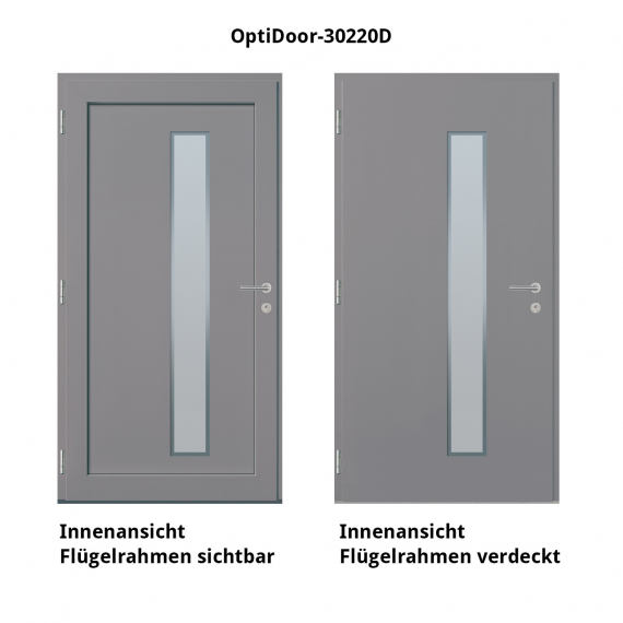 Haustür Aluminium RC2 OptiDoor Design 30220D Graualuminium 9007