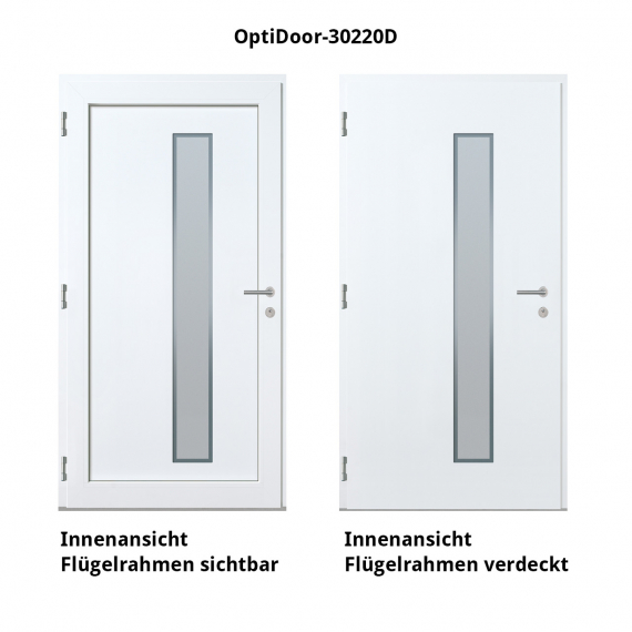 Haustür Aluminium RC2 OptiDoor Design 30220D Holzdekor Cottage / Anthrazitgrau 7016