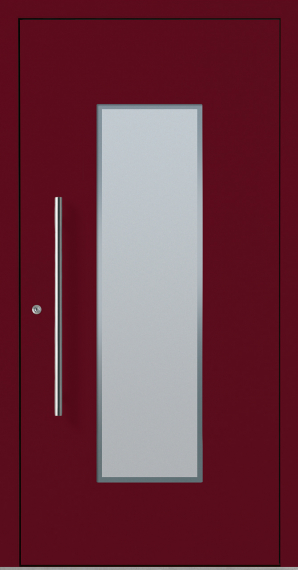 Haustür Aluminium RC2 OptiDoor Design 30402D Weinrot 3005