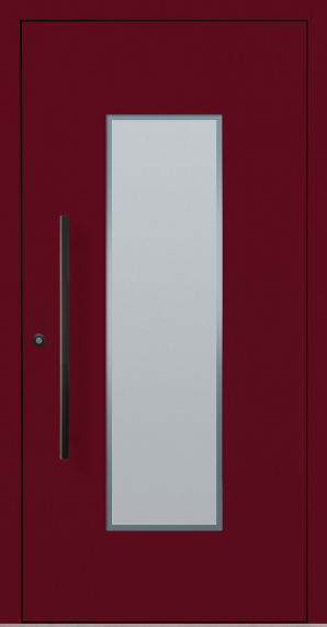 Haustür Aluminium RC2 OptiDoor Blackline 30402D Weinrot 3005