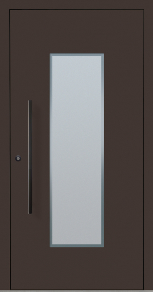 Haustür Aluminium RC2 OptiDoor Blackline 30402D Graubraun 8019