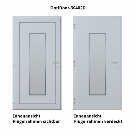 Haustür Aluminium RC2 OptiDoor Design 30402D Weißaluminium 9006