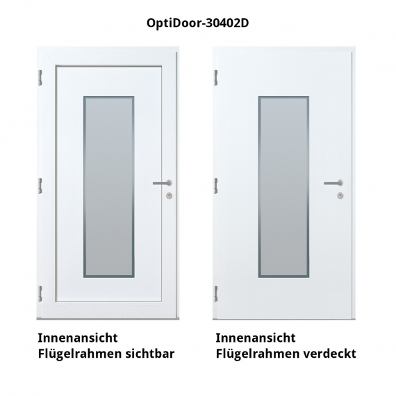 Haustür Aluminium RC2 OptiDoor Design 30402D Holzdekor Alpin / Anthrazitgrau 7016