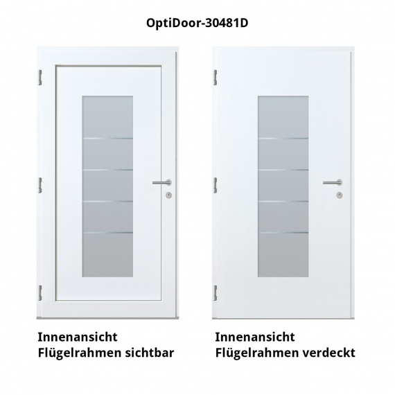 Haustür Aluminium RC2 OptiDoor Design 30481D Holzdekor Alpin / Anthrazitgrau 7016