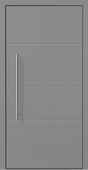 Haustür Aluminium RC2 OptiDoor Design 30500D Graualuminium 9007