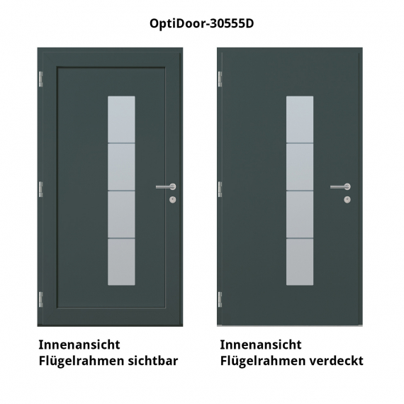 Haustür Aluminium RC2 OptiDoor Design 30555D DB 703