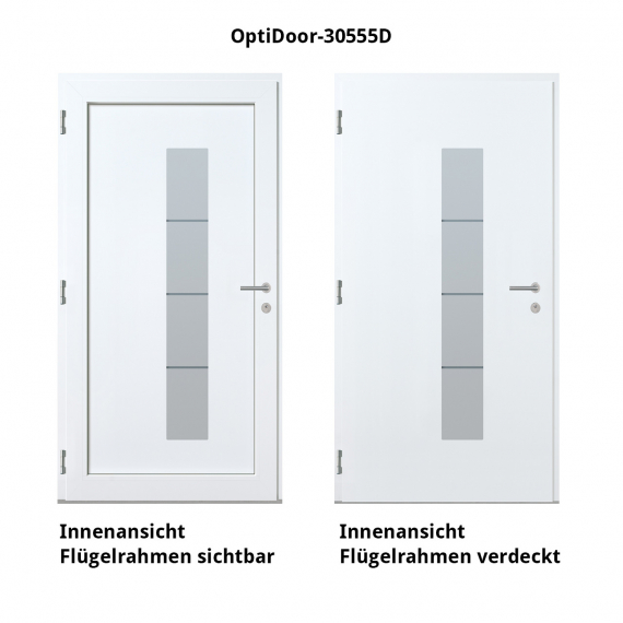 Haustür Aluminium RC2 OptiDoor Design 30555D Holzdekor Alpin / Anthrazitgrau 7016