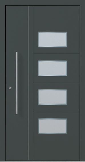 Haustür Aluminium RC2 OptiDoor Design 30620D Anthrazitgrau 7016