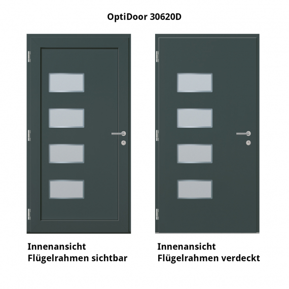 Haustür Aluminium RC2 OptiDoor Design 30620D DB 703