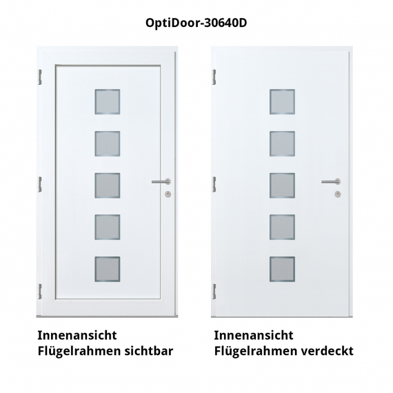 Haustür Aluminium RC2 OptiDoor Design 30640D Holzdekor Cottage / Anthrazitgrau 7016