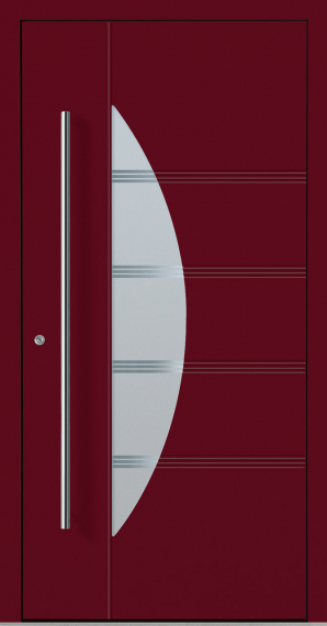 Haustür Aluminium RC2 OptiDoor Design 30912D Weinrot 3005