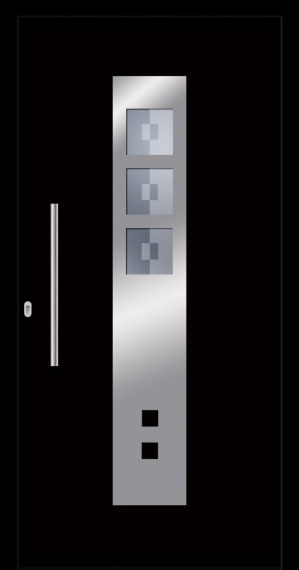 Haustür Kunststoff SecuDoor Design 10620D-2 Schwarzbraun