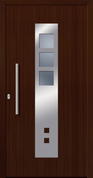 Haustür Kunststoff SecuDoor Design 10620D Nussbaum