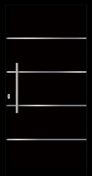 Haustür Kunststoff SecuDoor Design 10728D Schwarzbraun