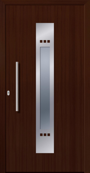 Haustür Kunststoff SecuDoor Design 10830D Nussbaum