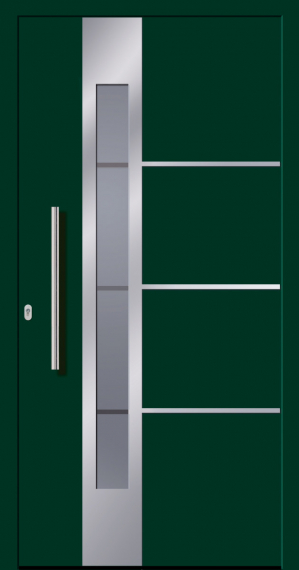 Haustür Kunststoff SecuDoor Design 10841D-2 Dunkelgrün