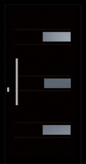 Haustür Kunststoff SecuDoor Design 11103D Schwarzbraun