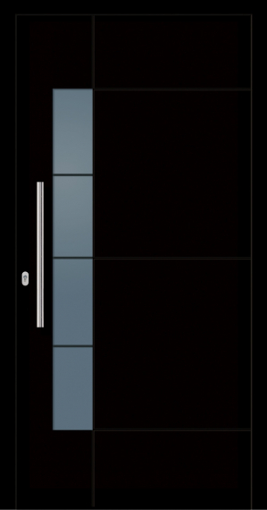 Haustür Kunststoff SecuDoor Design 11164D-2 Schwarzbraun