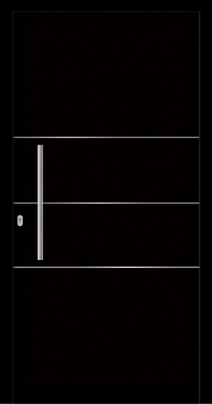 Haustür Kunststoff SecuDoor Design 11171D Schwarzbraun