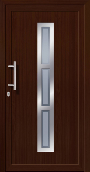 Haustür Kunststoff SecuDoor Exclusiv 10563E-2 Nussbaum