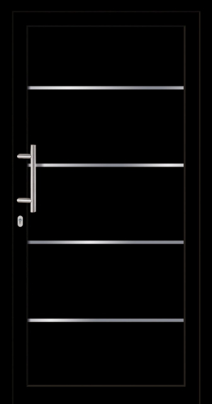 Haustür Kunststoff SecuDoor Exclusiv 10728E Schwarzbraun