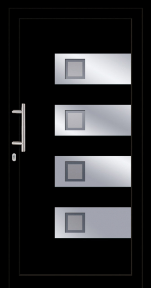 Haustür Kunststoff SecuDoor Exclusiv 10805E-2 Schwarzbraun