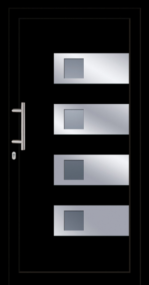 Haustür Kunststoff SecuDoor Exclusiv 10805E Schwarzbraun