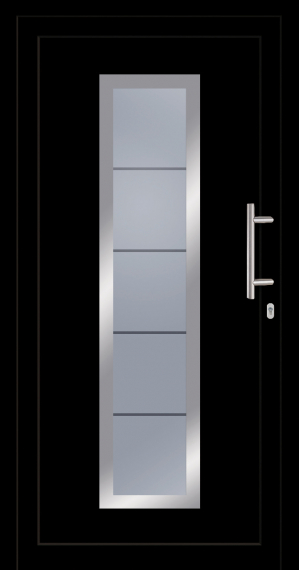 Haustür Kunststoff SecuDoor Exclusiv 10840LE-2 Schwarzbraun