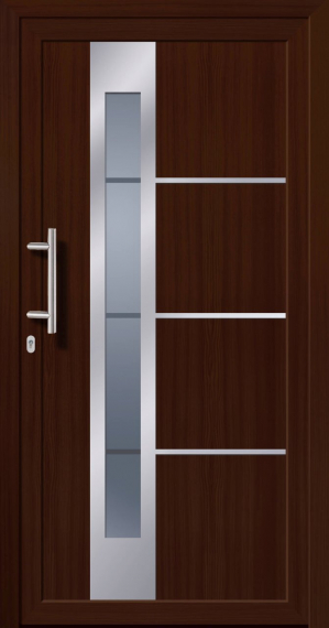 Haustür Kunststoff SecuDoor Exclusiv 10841E-2 Nussbaum