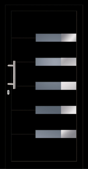 Haustür Kunststoff SecuDoor Exclusiv 11132E Schwarzbraun