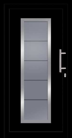 Haustür Kunststoff SecuDoor Exclusiv 11212E-2 Schwarzbraun