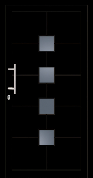 Haustür Kunststoff SecuDoor Power 11131P Schwarzbraun