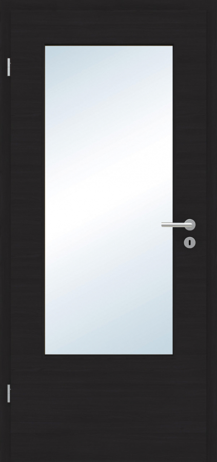 Innentür CPL Accent Graphitgrau Quer mit großem Lichtausschnitt