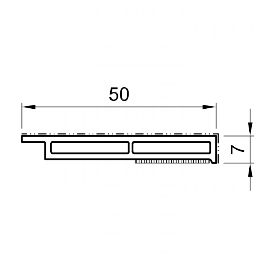 Kammerleiste 50x7