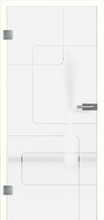 Ganzglastür-Komplettelement Christallo Graphic mit Zarge und Griff