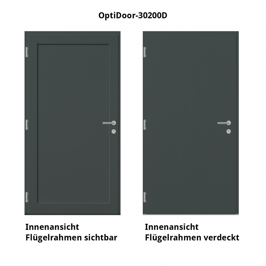 Haustür Aluminium RC2 OptiDoor Design 30200D Anthrazitgrau 7016