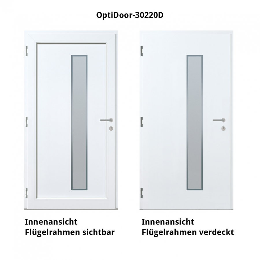 Haustür Aluminium RC2 OptiDoor Design 30220D Holzdekor Alpin / Anthrazitgrau 7016