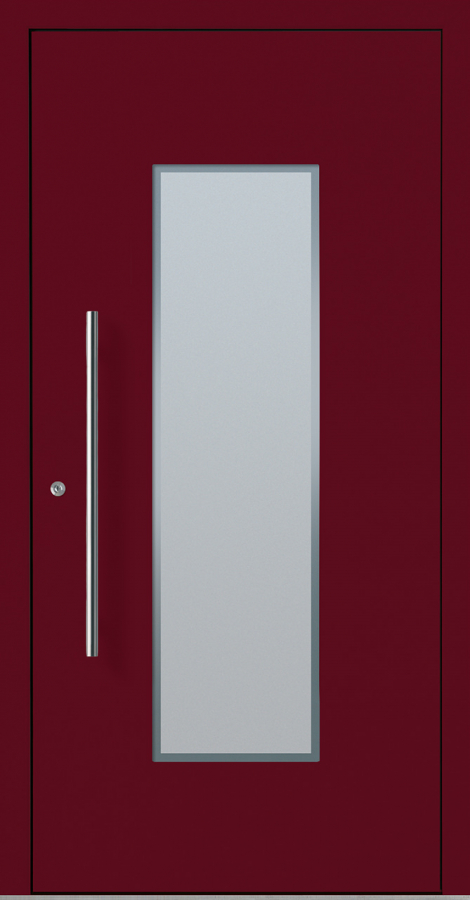 Haustür Aluminium RC2 OptiDoor Design 30402D Weinrot 3005