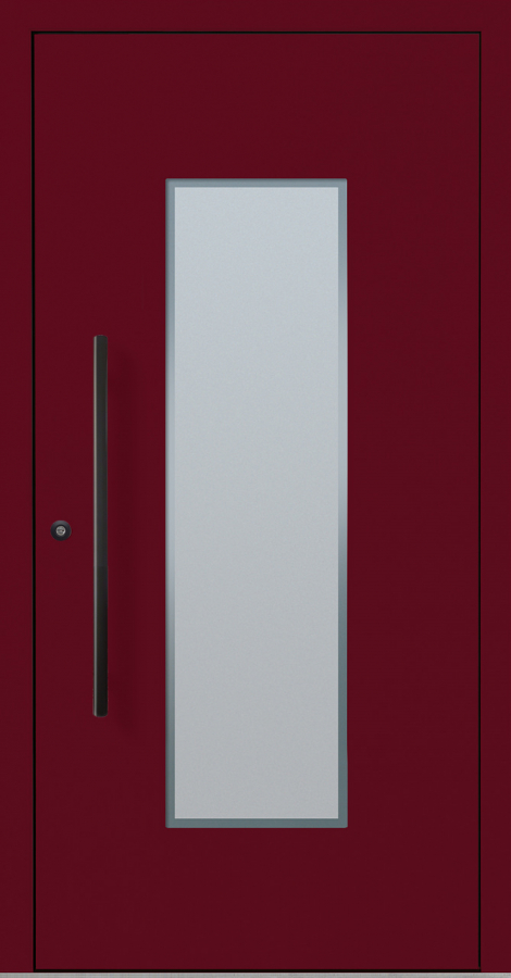 Haustür Aluminium RC2 OptiDoor Blackline 30402D Weinrot 3005