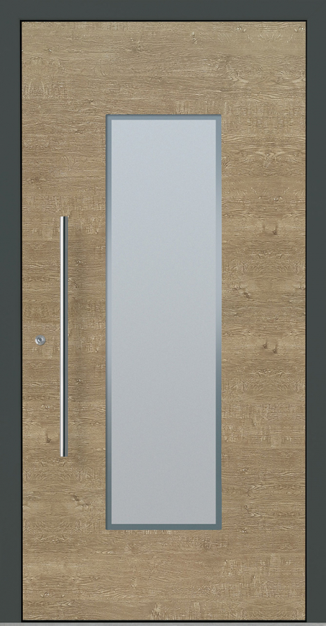 Haustür Aluminium RC2 OptiDoor Design 30402D Holzdekor Cottage / Anthrazitgrau 7016