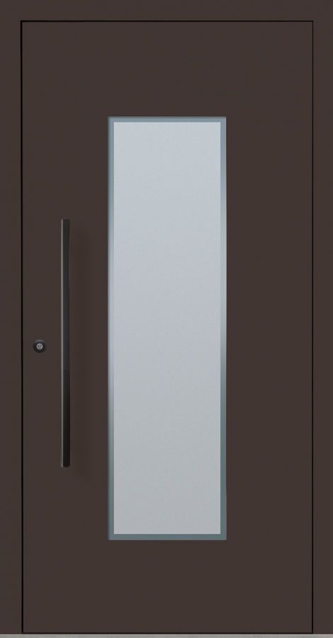 Haustür Aluminium RC2 OptiDoor Blackline 30402D Graubraun 8019