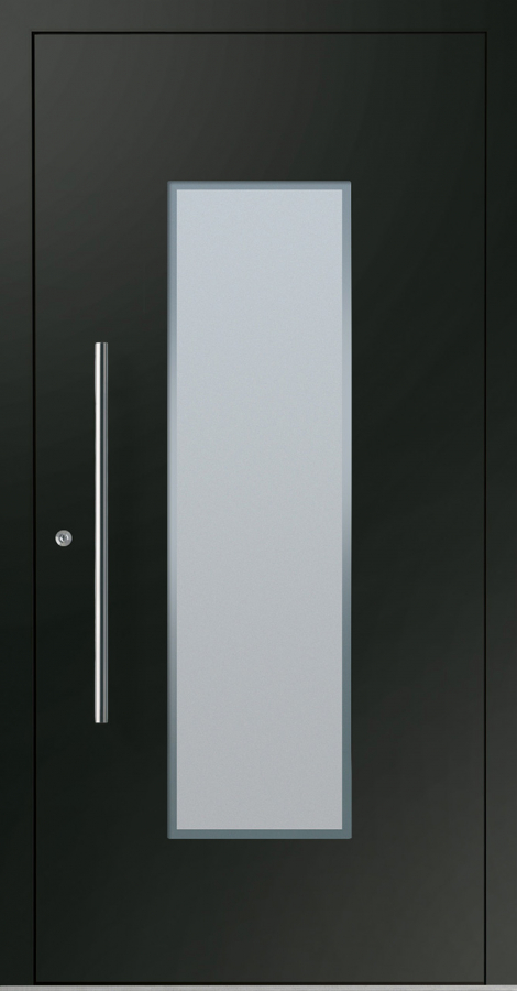 Haustür Aluminium RC2 OptiDoor Design 30402D Tiefschwarz 9005